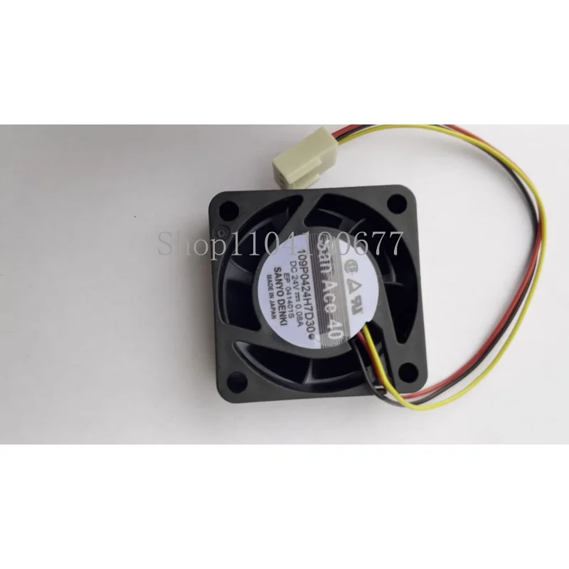 Original for Sanyo 109P0424H7D30 4CM 24V 0.08A 3 Wires Square Server Cooling Fan