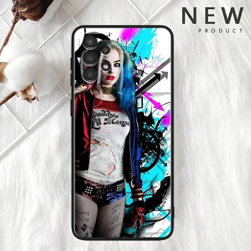 DC Harley Quinn For Samsung A73 A72 A54 A53 A52S A34 A33 A32 A24 A23 A22 A14 A13 A03S A02S Black Soft Phone Case