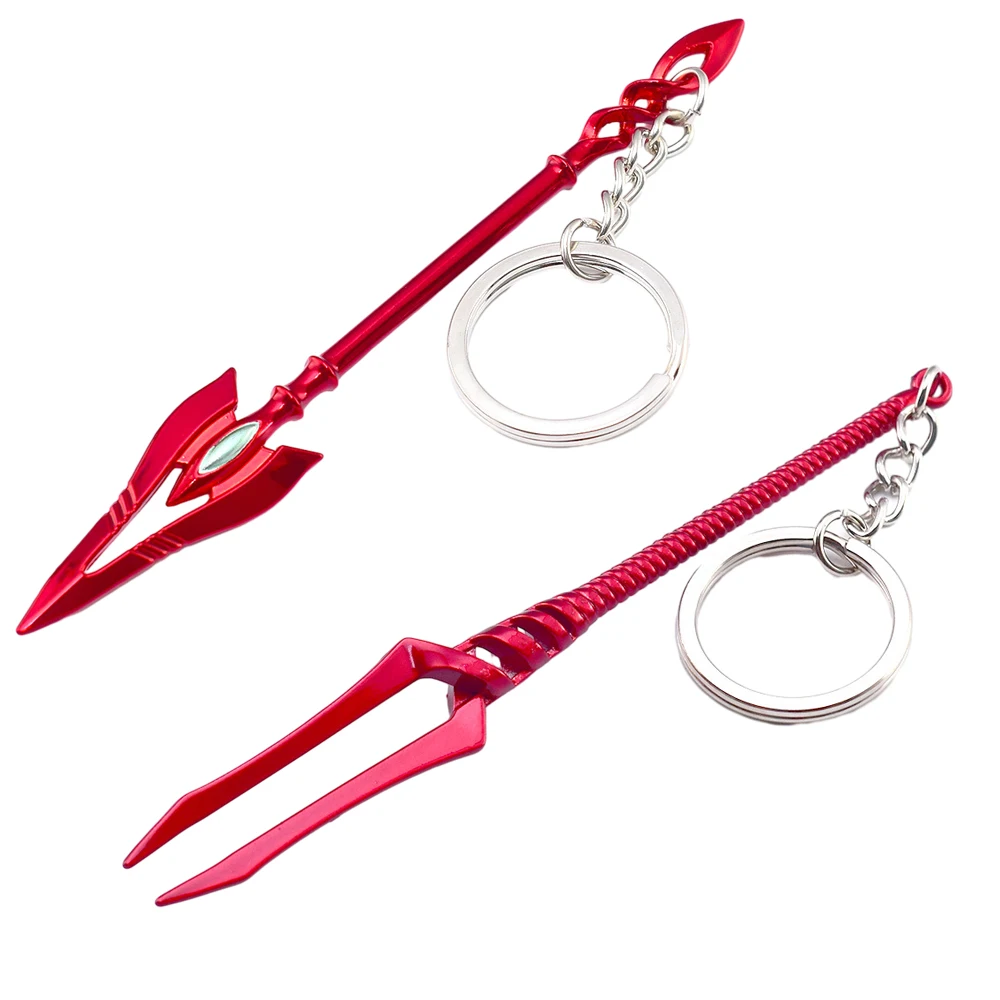 12cm Spear of Cassius Neon Genesis EVA Weapon Keychain Evangelion-06 Japanese Anime Katsuragi Misato Cross Pendant Necklace