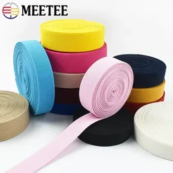 3/5Meters Meetee 15-50mm Elastic Bands for Sewing Rubber Band Trousers Waist Stretch Webbing Tape Spring Belt Clothes Accessory