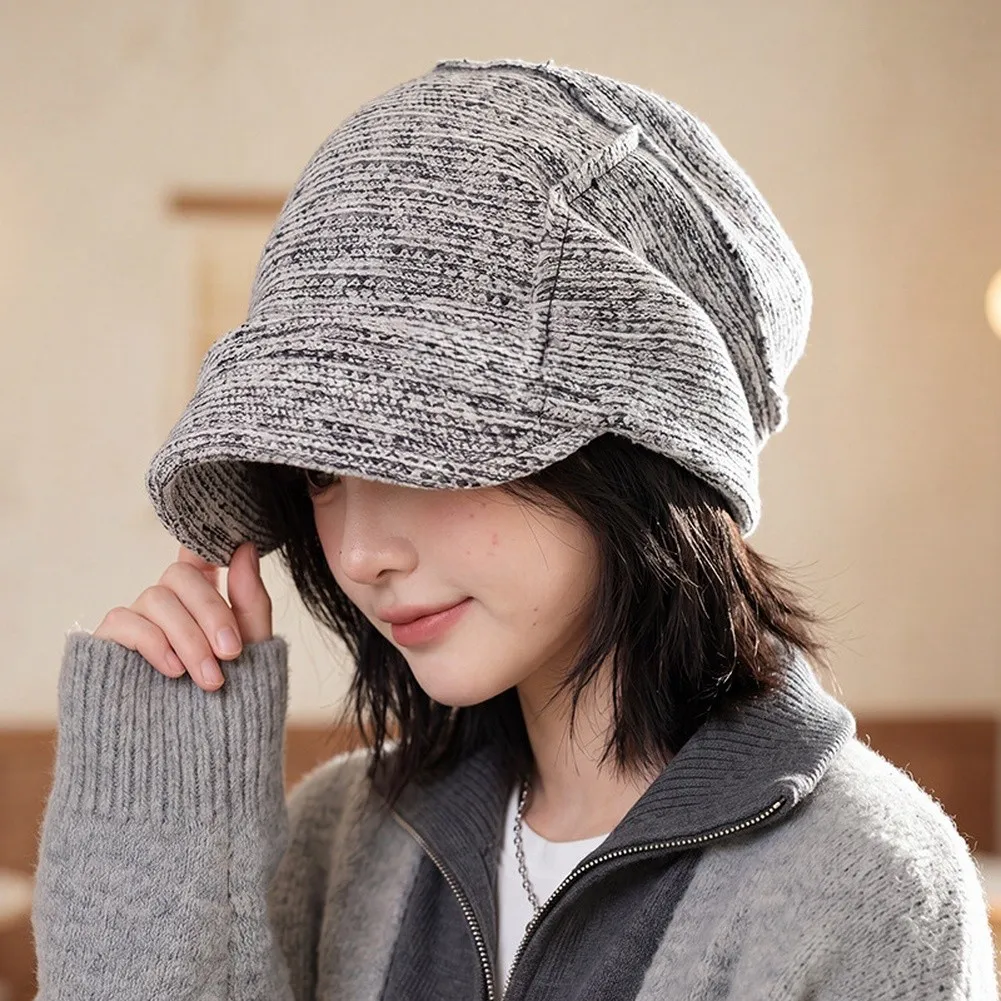 Knitted For beanie for Women Winter Stretchy Slouchy Hat Made of Polyester Provides Warmth and Wind Protection for Everyday Wear