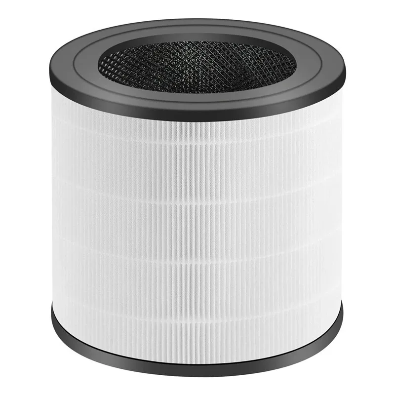 3 Layer Cylindrical HEPA Filter Activated Carbon Replacement Filter Cartridge for Household Air Purifier Dust Removal Spare Part