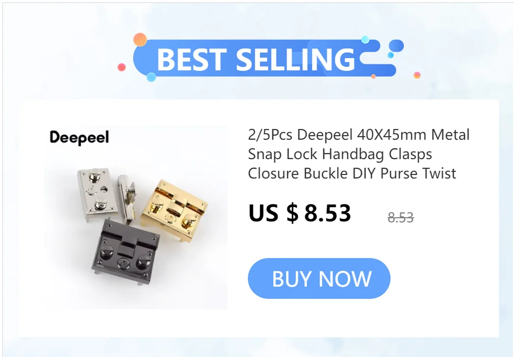 2/3/4/5Pcs Deepeel 50mm/35mm Handbag Lock Replaceable Snaps Clasp Locks Bag Purse Closure Buckles DIY Leather Crafts Accessories