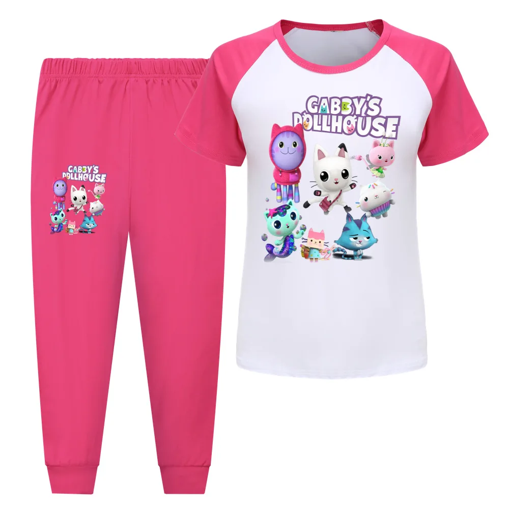 

Gabby Cats Kids Pyjamas Set Gabbys Dollhouse Clothes For Girls Boys Pajamas Baby Pijama Suit Sleepwear Toddler Nightwear Pants