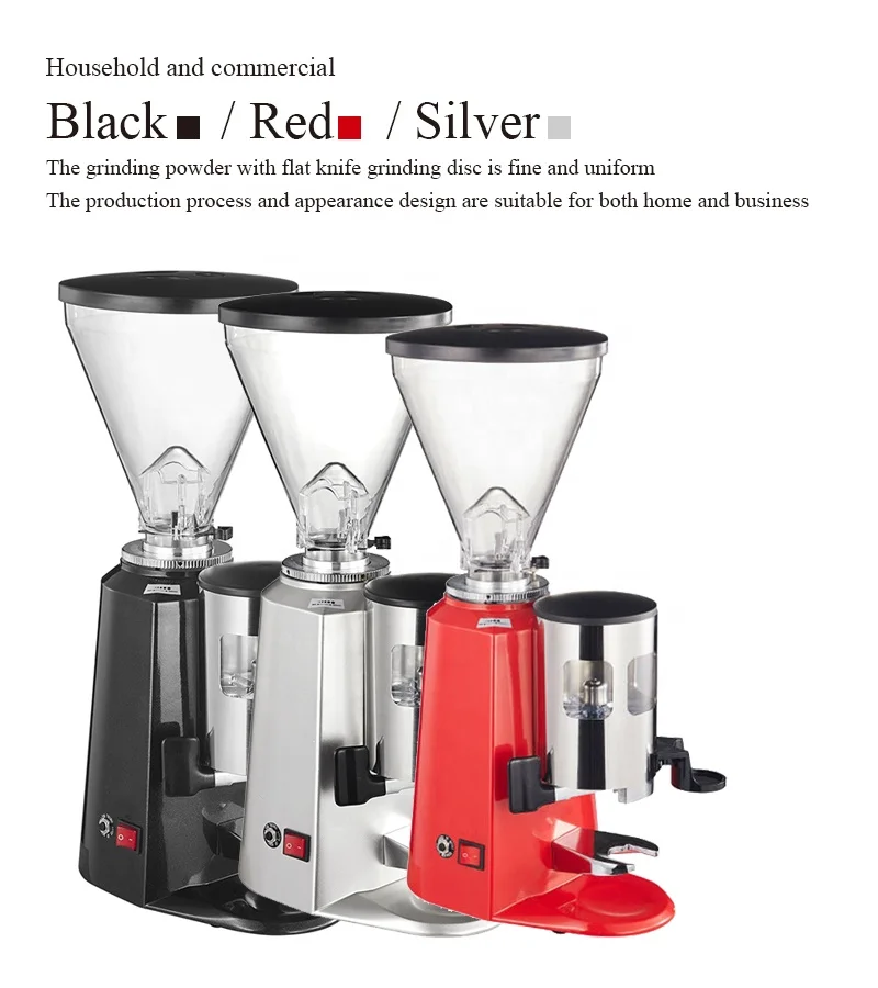 Large Capacity Commercial Professional Espresso Ceramic Blade Electric Coffee Bean Grinder Machine