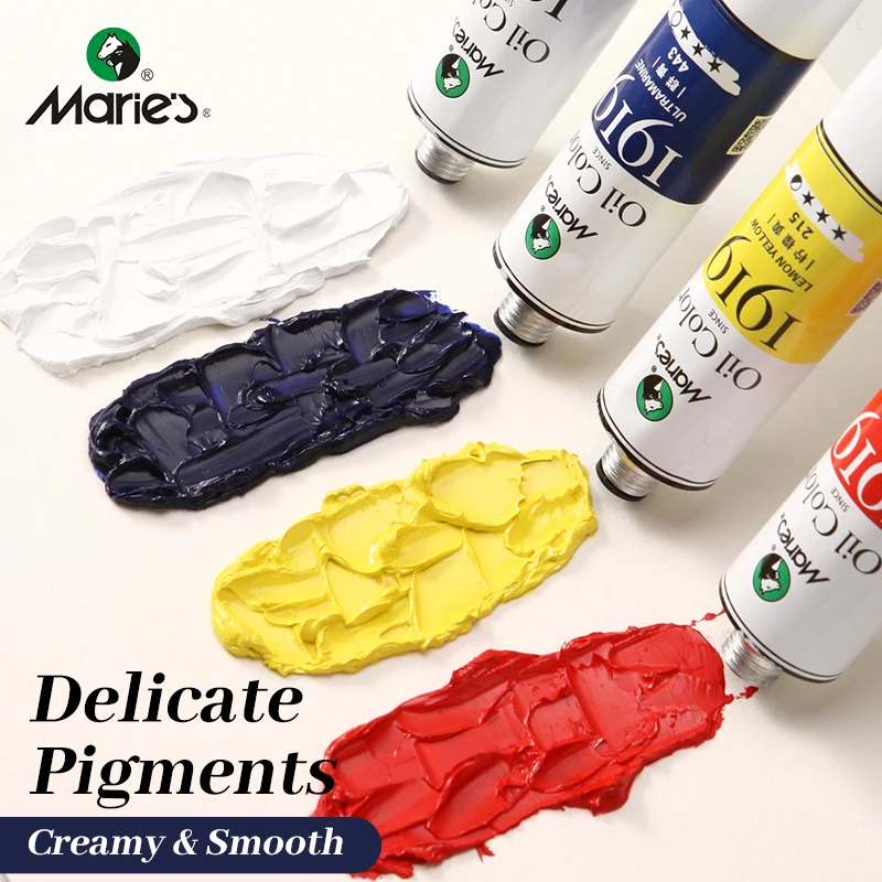 50ml Marie's Oil Paints,Professional Oil Based Pigments Art Supplies for Craft Painting,Rich Colors,Gifts for Artist,Beginners image 4