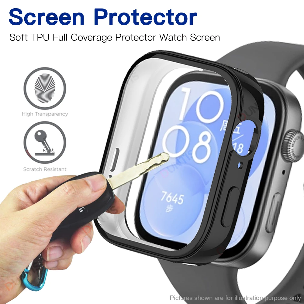 Funda para Huawei Watch Fit 3, accesorios, funda protectora integral, Protector de pantalla, carcasa suave Flexible para Huawei Watch Fit3