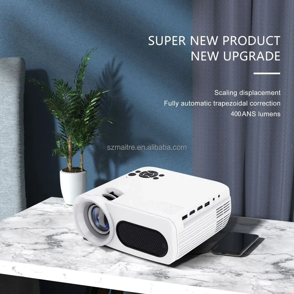 Newest Full HD 1920*1080 Support 4K 200inch 300 ANSI Lumens Portable Smart WIFI 3D LCD Video Theater M7 Projector