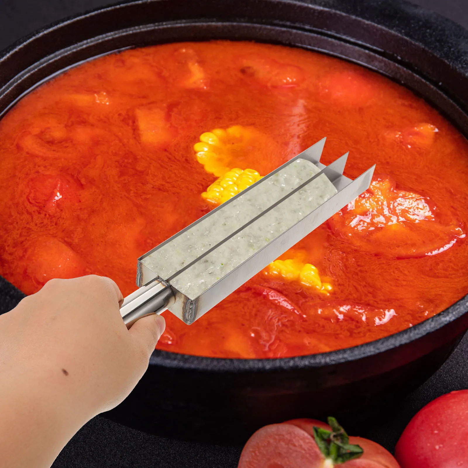 

1 set 1 Set 2-Compartment Stainless Steel Meatball Maker Kitchen Tool For Shrimp Fish Ball Mold Non-Stick Easy Clean Diy Baller