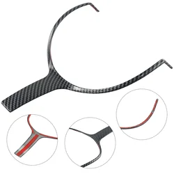 1pc ABS Carbon Steering Wheel Cover Trim For BMW F-Chassis F22 F30 F32 F10 F12 F15 F06 Waterproof Interior Accessories Mouldings