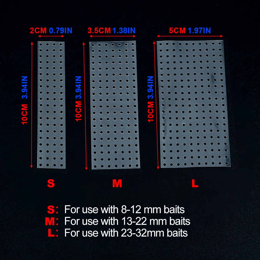 Hirisi 5 Stück Karpfenangelköder Super Wrap Perforierter Schrumpfschlauch Geruchsdurchlässig Anti-Biss Köderschutz für Boilies – Detail 2