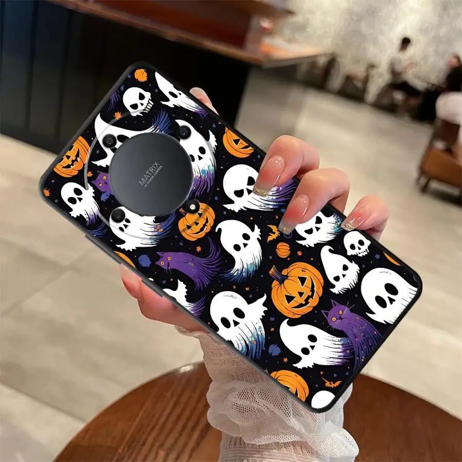 Halloween Ghost Case voor Honor X8 90 Lite 70X9 X9a 8XX7 X7a X9c Soft Back telefoon Cover