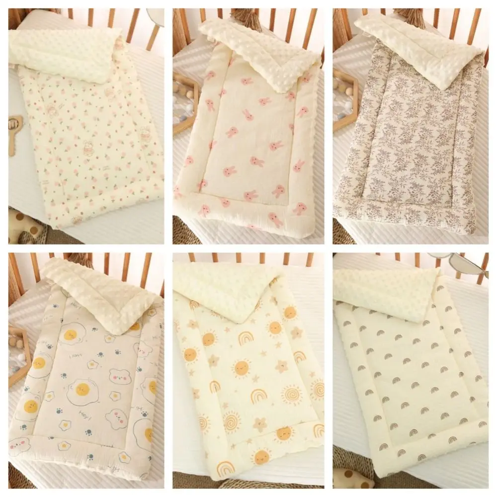 Coussin de poussette confortable pour bébé, dessin animé, matelas à fleurs arc-en-ciel, en coton doux, coussin de siège pour bébé, chaise haute, chariot