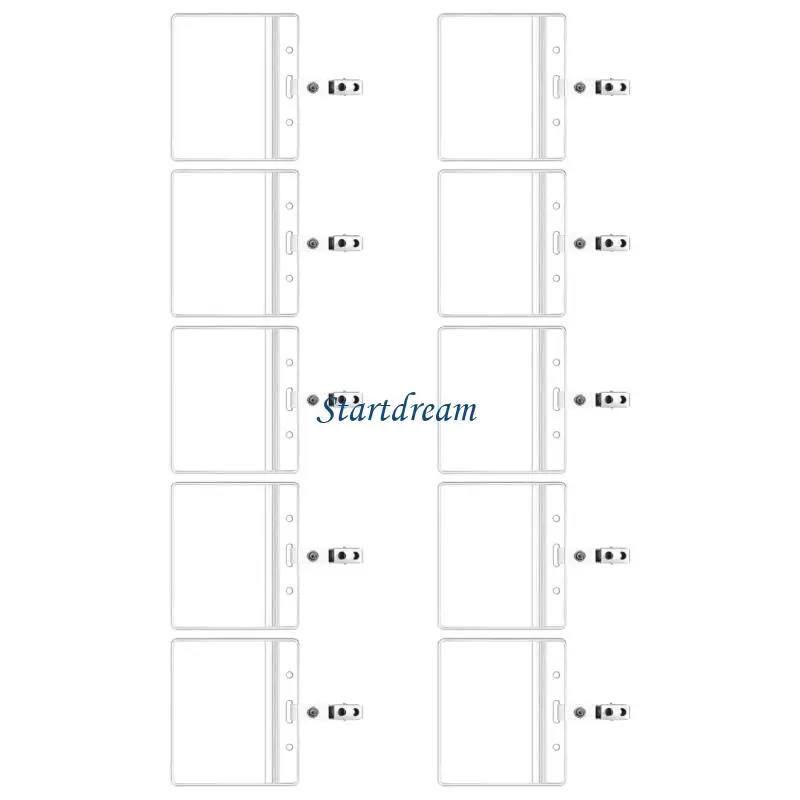 Waterproof Badge Holder Card Holder Protector Case Clear Name Holder Card Protector Case School Office Supplies K92C
