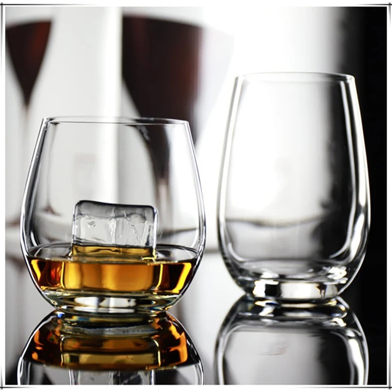 Crystal Glass Water Cup Egg Shape Whiskey Glasses Perfect Gift for Scotch Lovers Breakfast Milk Juice Cups Party Barware