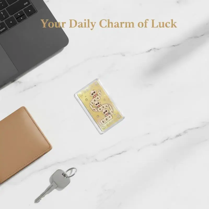 2027 Year Of The Sheep Gold Wealth Good Luck Mobile Phone Stickers Gold Foil Sticker Adhesive For Blessing Lucky Gifts