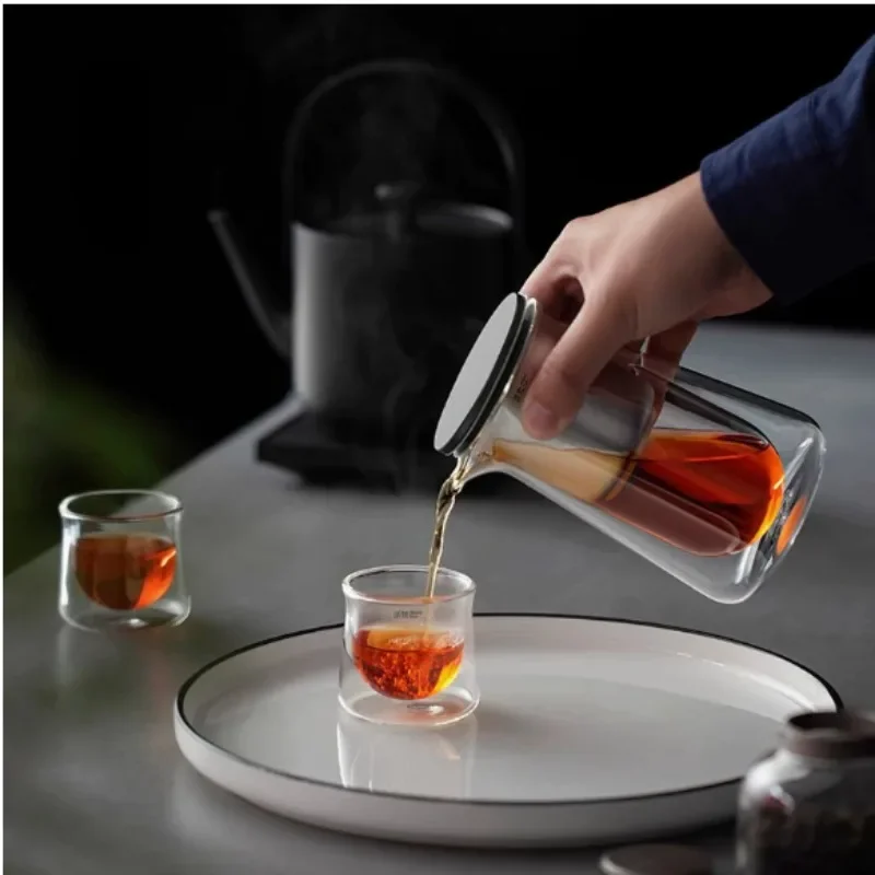 New heat-resistant one-button filter glass magnetic floating cup
