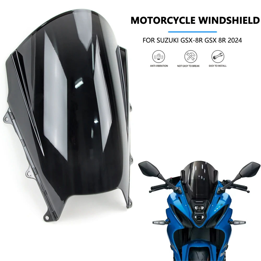 

Аксессуары для мотоциклов для Suzuki GSX-8R GSX8R, новый повышенный ветрозащитный экран gsx8r, лобовое стекло, козырек, дефлектор 2024