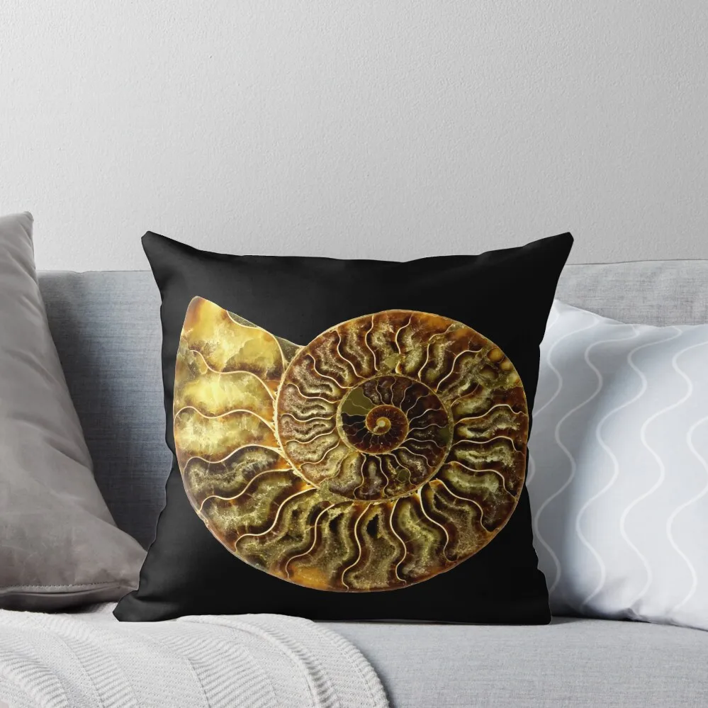 Ammonite Fossil Throw Pillow luxury sofa pillows christmas cushions covers Sofa Cushions Covers Pillow Case Christmas pillow