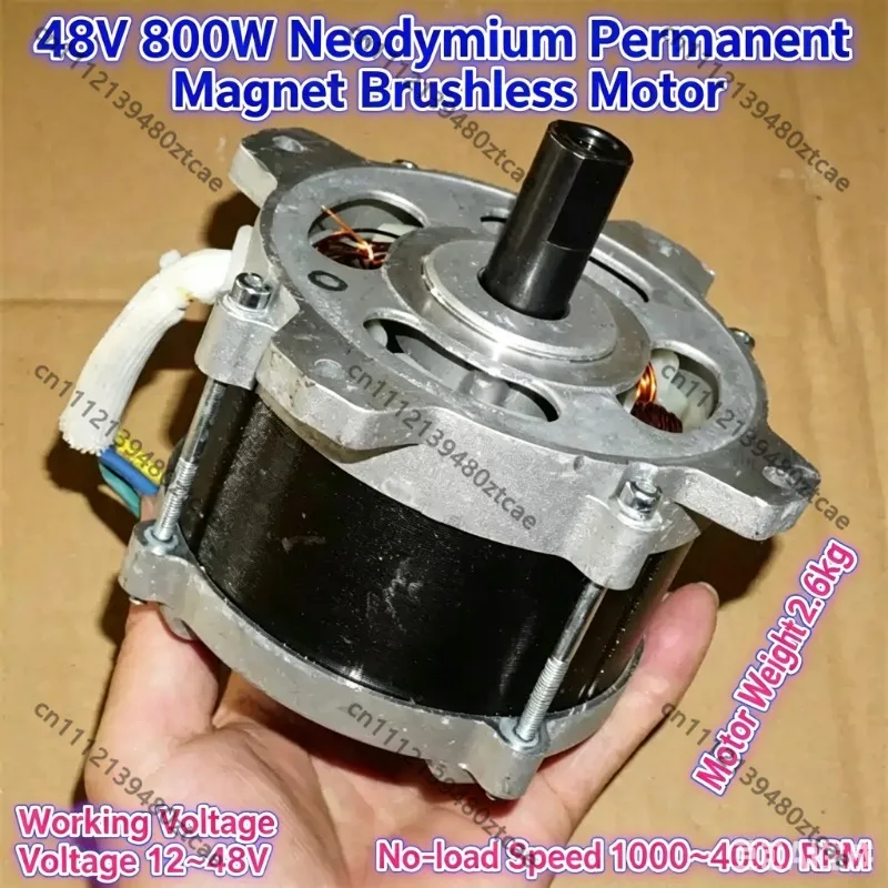Multi Voltage 24V 36V 48V 800W Neodymium Brushless Motor High Torque High Power Mechanical Drive Motor