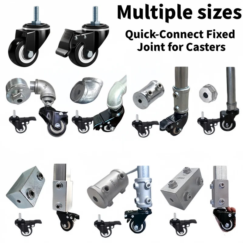 20mm/25mm/32mm Aluminum alloy Connector Elbow Tee Base Flat Three-dimensional Fitting Connection Fastener Steel Tube Shelf Parts