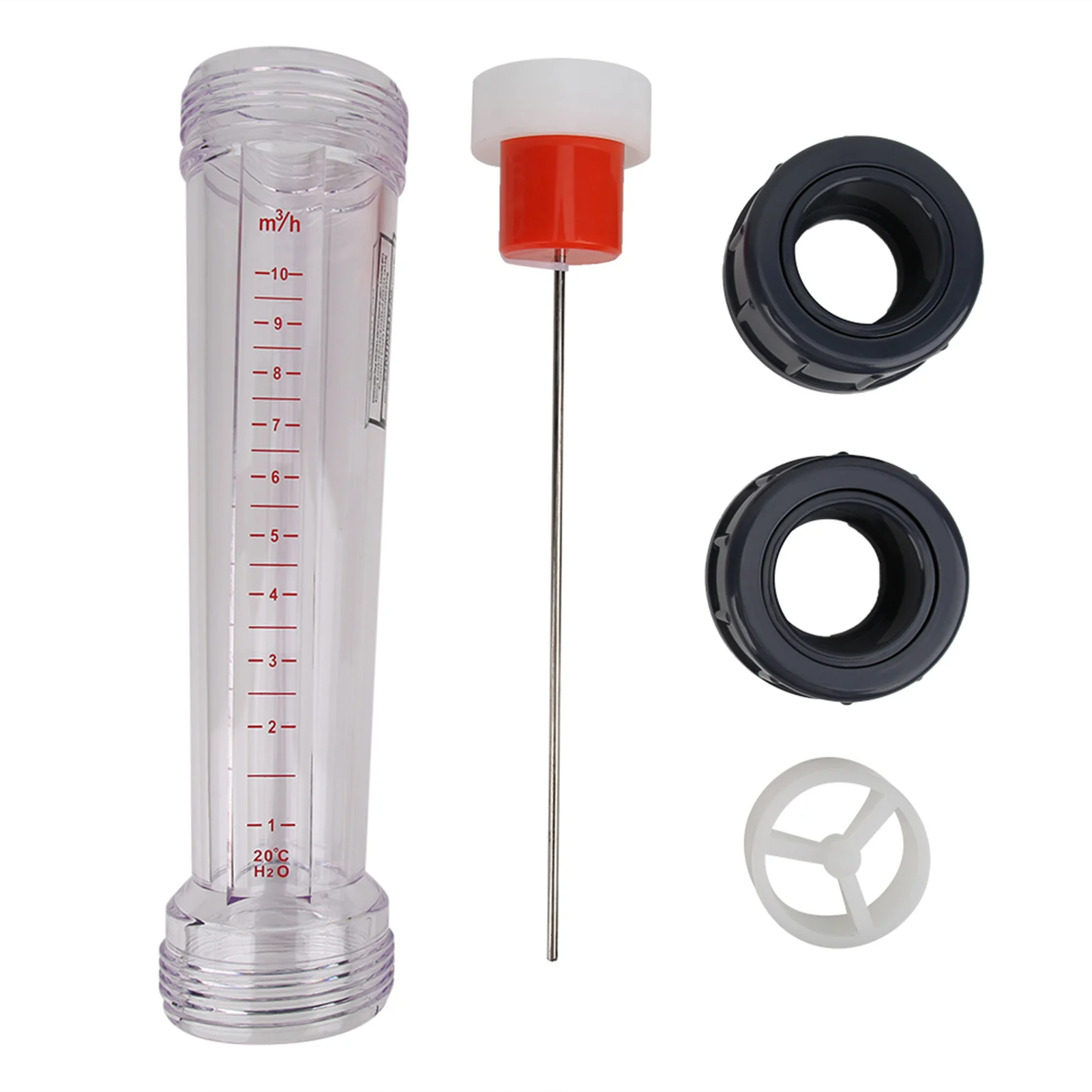 ABS Plastic LZS-40 (D) Plastic Tube Type Liquid Flowmeter High Accuracy Waterflow Flowmeter 1-10m³/H Range Liquid Flowmeter