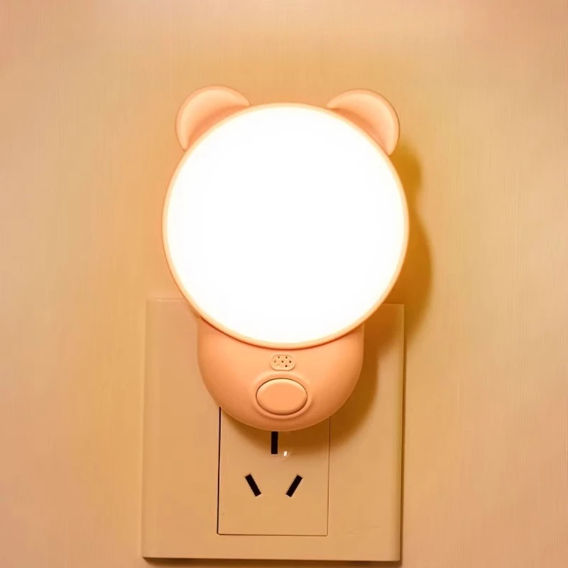 

Plastic Small Night Lights Energy-saving Plug-in Baby Feeding Child Eye Protection Sleeping Sconces Accompanying Bedroom Lights