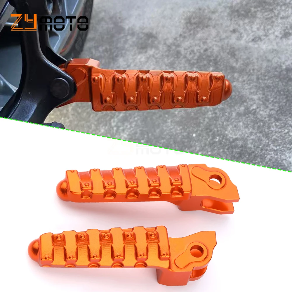 

Аксессуары для мотоциклов для RC 390 RC390 2018 2019 2020 2021 2022 2023 2024, передние подножки, подножки, педали, черный, оранжевый, новый