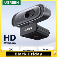 UGREEN USB Webcam 2K HD Mini Webcam For Laptop Computer Web Camera Dual Microphones for Youtube Zoom Video Calling 2K USB webcam