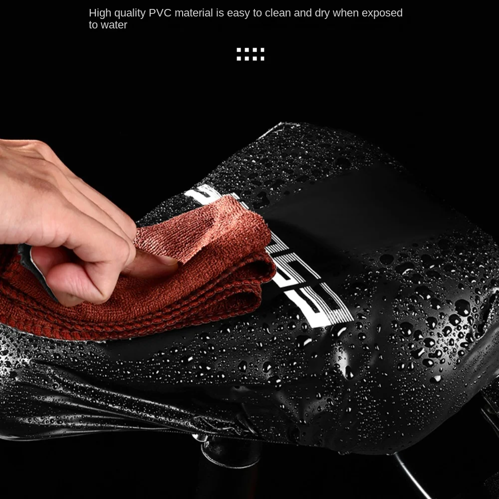 PVC Bicycle Seat Cushion Cover Waterproof Dustproof Saddle Dust Cover Sunscreen Stretchable Seat Cushion Rain Cover Bicycle