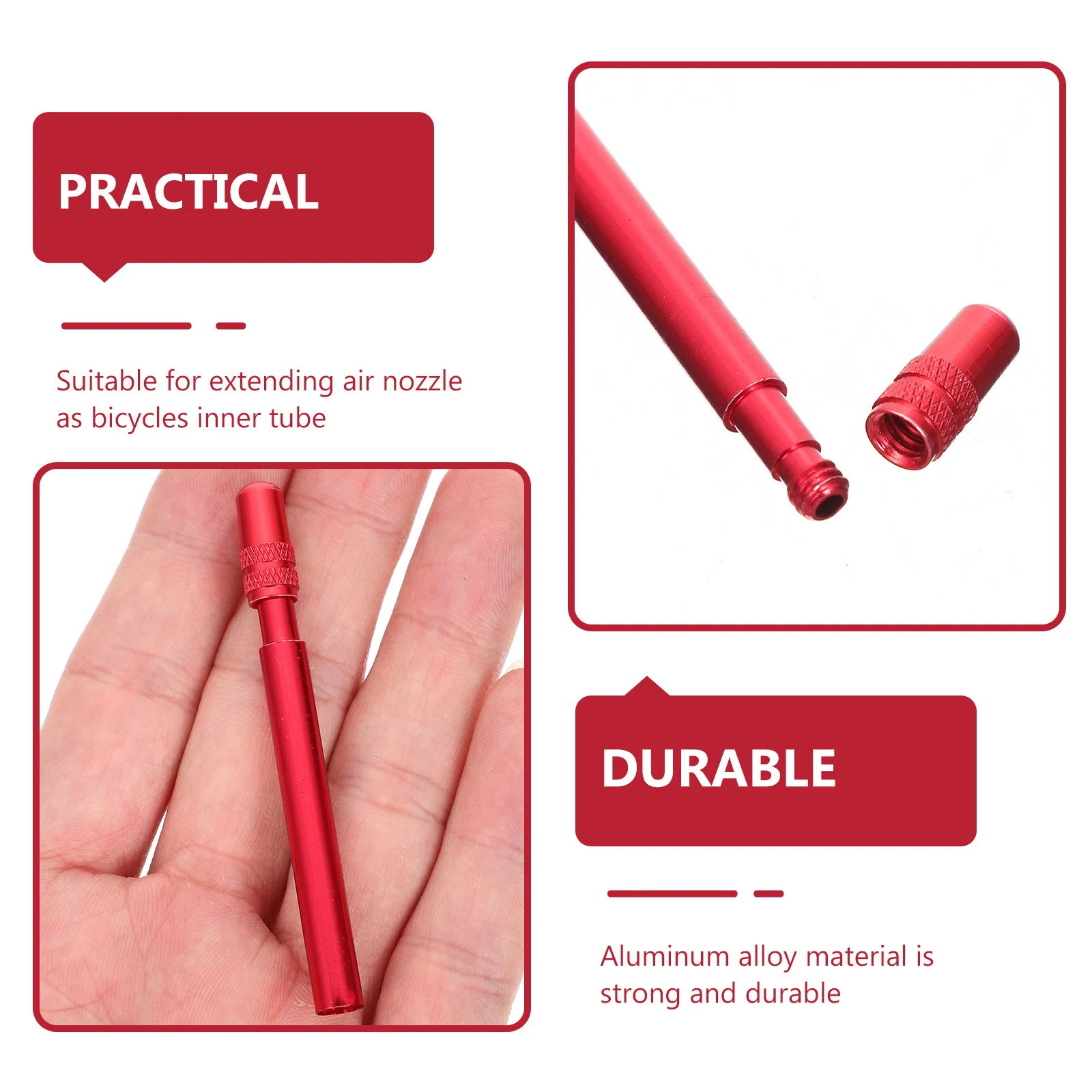 

Extended Bike Valve Stem High Strength Aluminum Alloy Lightweight Corrosion Resistant Inner Tube Air Nozzle for Bicycle Tubeless