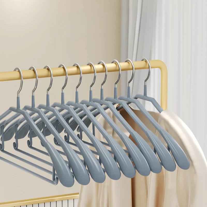 5PCS I KNOW Non-slip PVC Strong Hanger No Trace Household Hanging Clothes Hanger Korean Hot Sale High Quality Metal Hanger