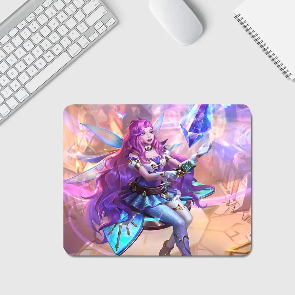 Game S-Seraphine Mouse Pad Anime Game Mouse Pad High Quality Small Desk Pad Rubber Laptop Desk Pad