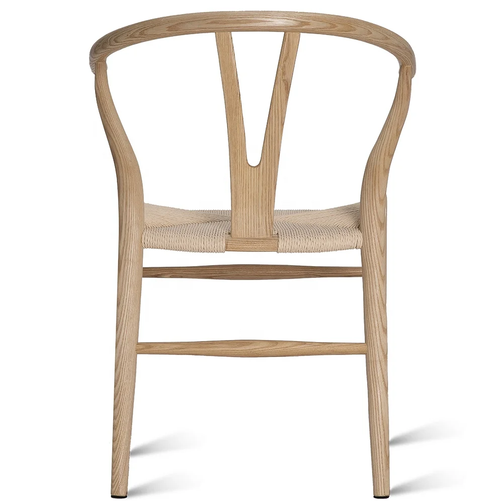 Ash wood Hans Wegner/ Danish /Professional factory  Y-Chair Solid Wood Dining Chairs  Wishbone Chair