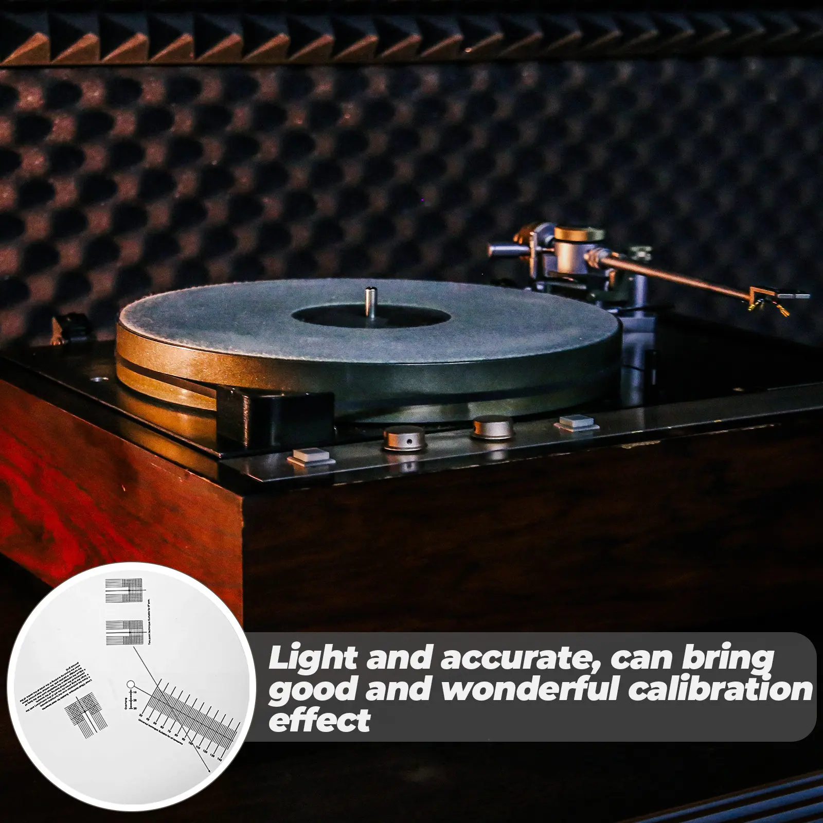 Professional Double-Sided Vinyl Pickup Calibration Plate Anti-Sliding Turntable Alignment Protractor Adjustable Acrylic Ruler