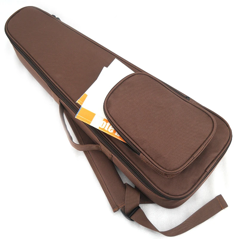 Ukulele Bag Case Shoulder Padded Gig Backpack For 21 23 26 Inch Brown Portable Soft Case Concert Musical Instruments XM112