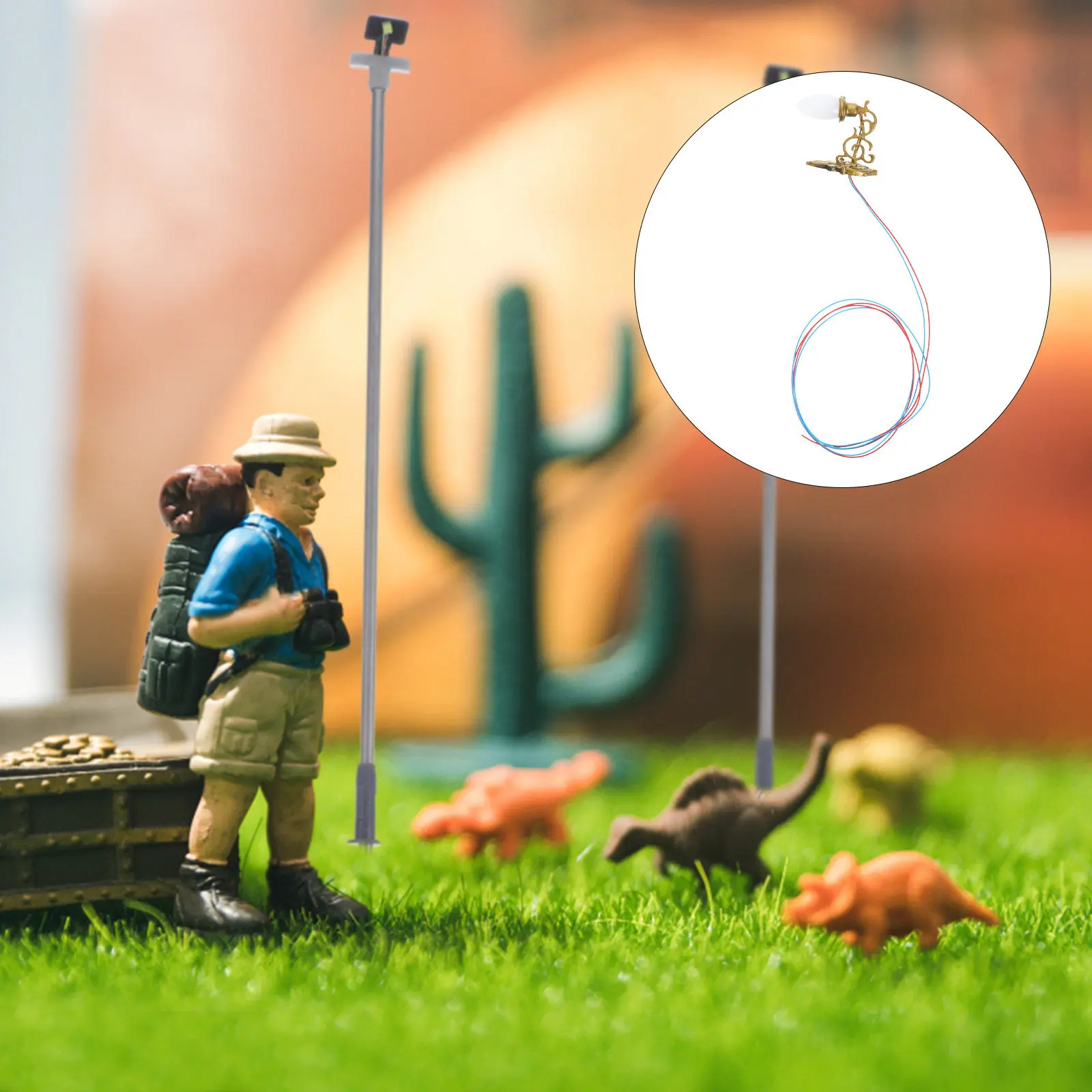 

4Pcs Mini Wall Lamp Simulation Luminous Lights Sand Table DIY Accessories Tiny Luminous LED Scene Decor Miniature House