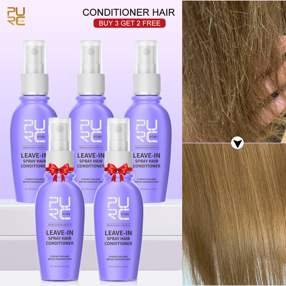  PURC Smoothing Leave-In Hair Conditioner Spray Coconut Oil Frizz Removal After-Shampoo Hair Treatment Hair Care 
