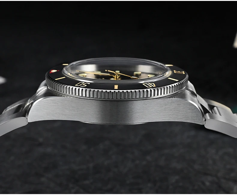 San Martin Мужские автоматические часы 37 мм Механические наручные часы Военный дайвер 20 АТМ Водонепроницаемые светящиеся сапфировые NH35 Керамический безель