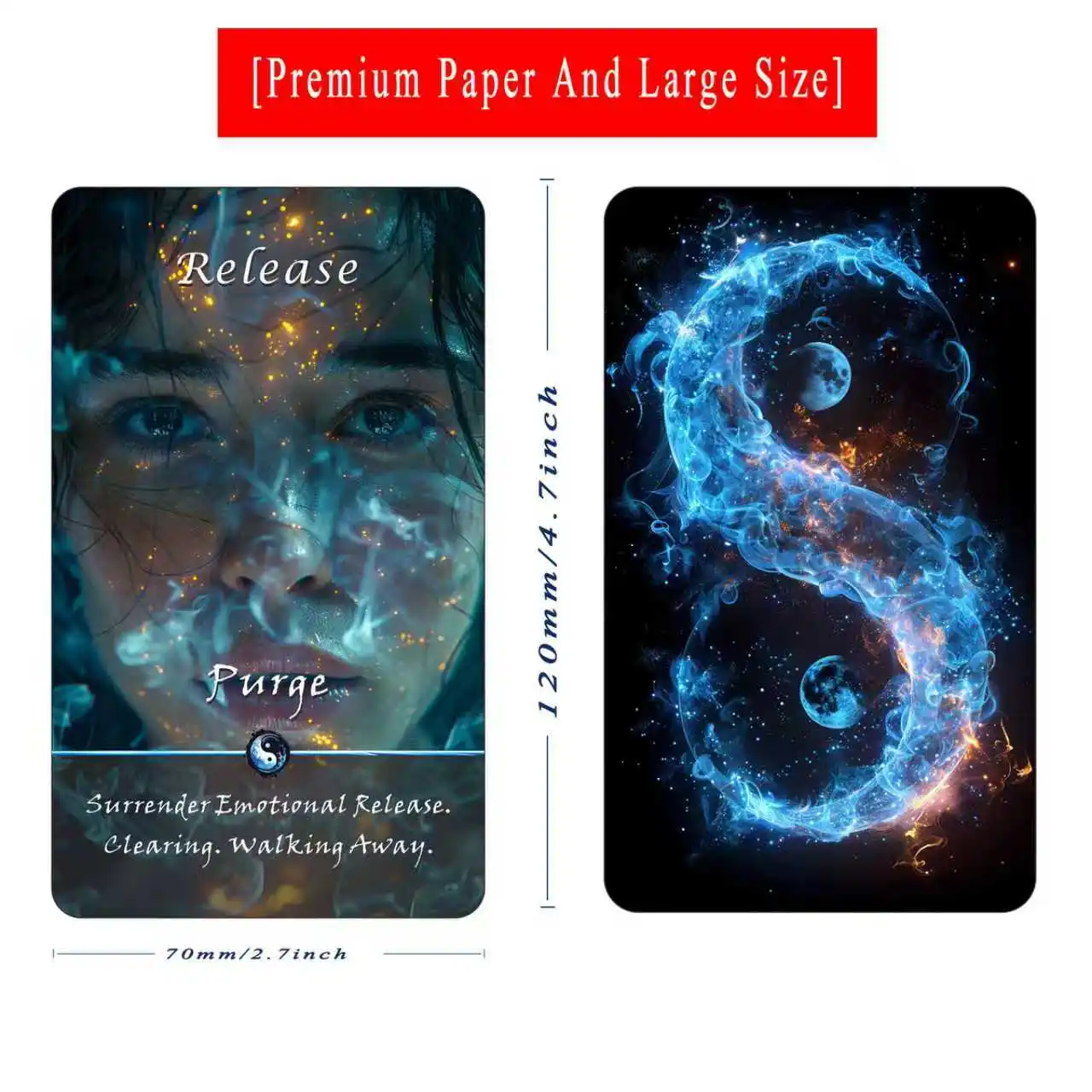 Yin-Yang Divination Cards, Karma Connection Divination Deck (68 Cards), Spiritual Guidance Tool for Beginners, Healing Emotions