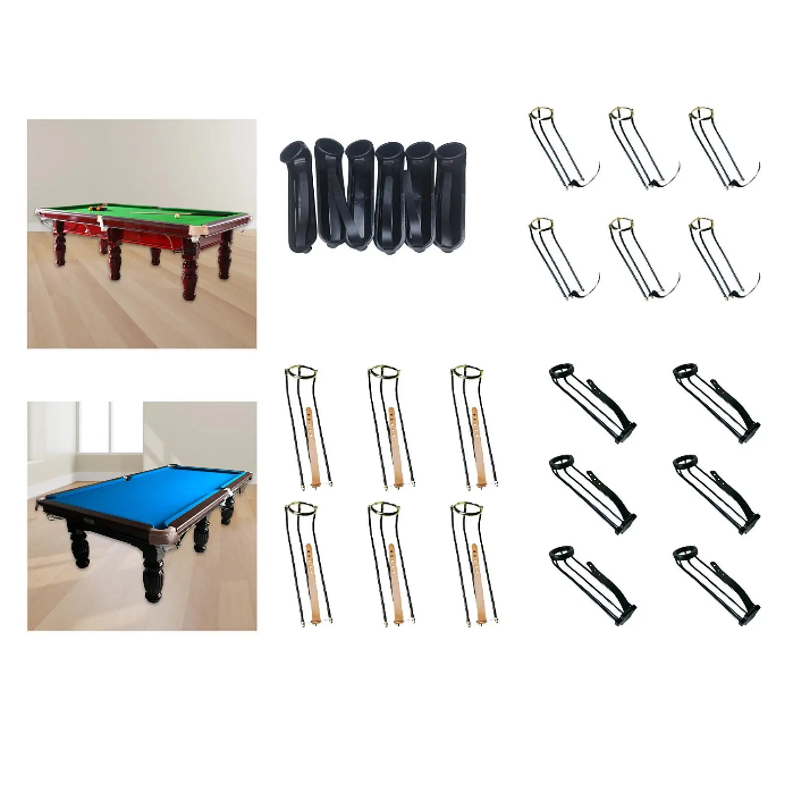 

6 Pieces Pool Table Pocket Rails Lightweight for 8 Ball and Chinese Billiard Table Billiards Tool Easy to Install Replacement