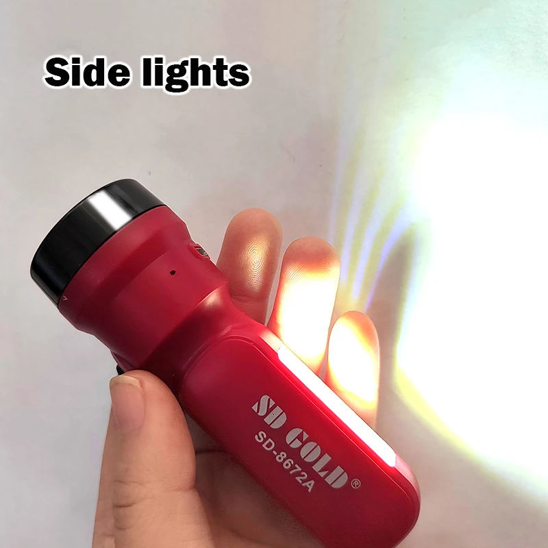 LED Mini Lithium Battery Torch Light Portable Rechargeable Flashlights Outdoor Hiking Camping Compact Torch Lamp