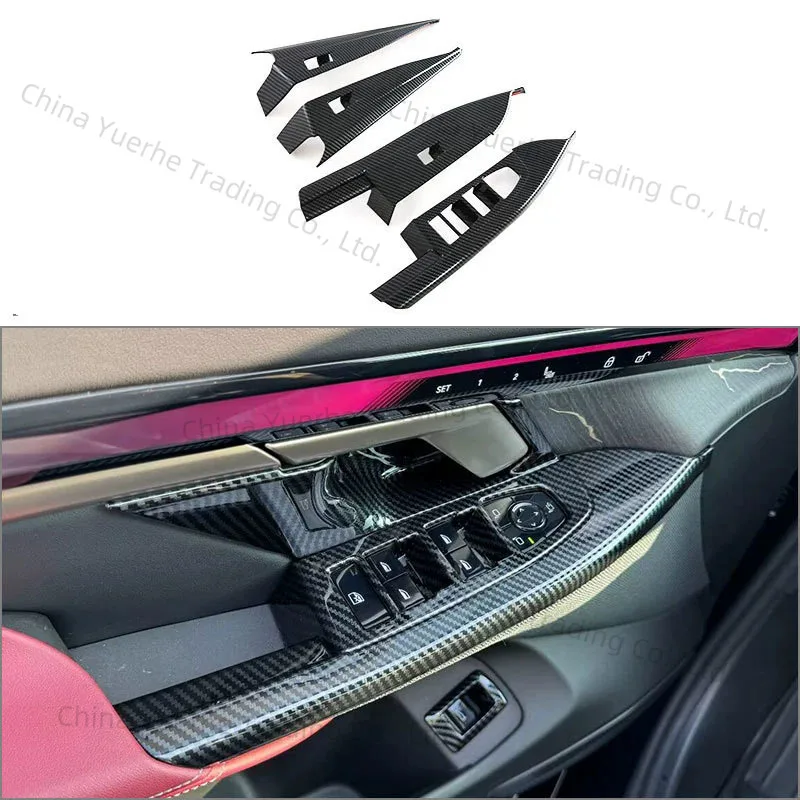 

4 шт. для BMW 5 серии G60 2024 2025 автомобильные окна подъемная панель переключателя стеклянная крышка управления подъемом наклейка аксессуары для интерьера