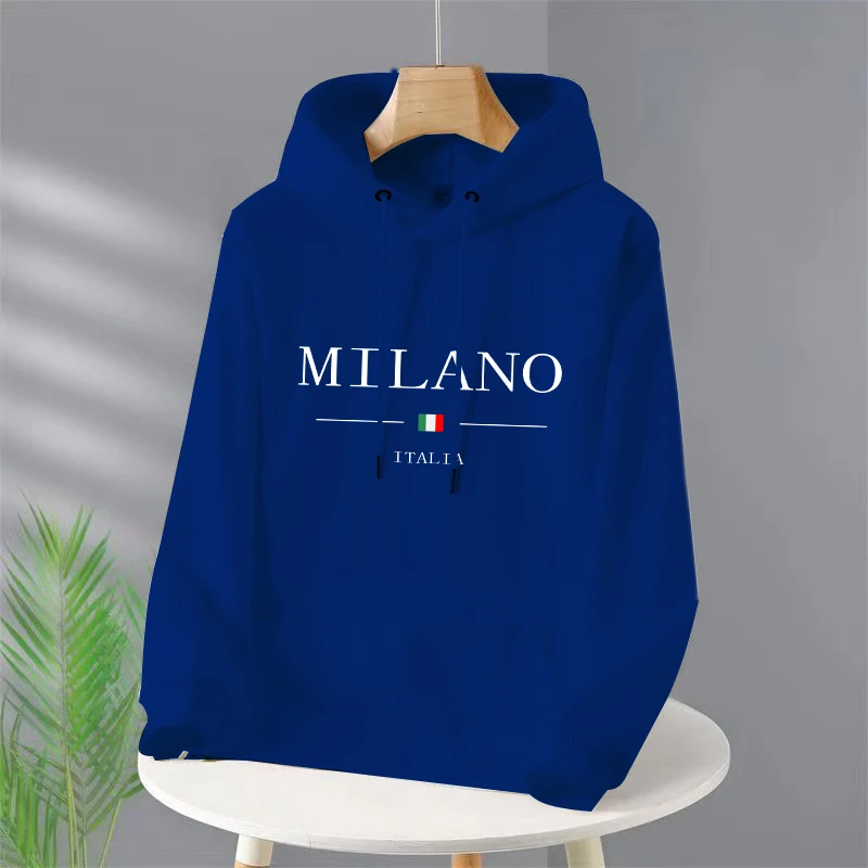 Luxury Brand Milan Fashion Hoodies Long Sleeve Pullover Hooded Sweatshirts Unisex Print Hoodies Casual Streetwear Men\'s clothing