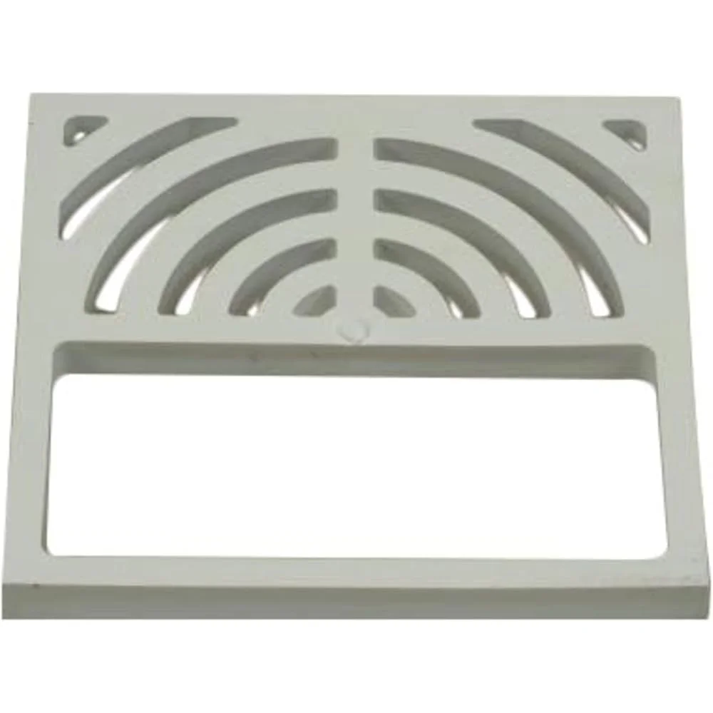 Grade de drenagem de piso de 9 polegadas, pias de PVC, fácil acesso, grelha de plástico leve, grande área aberta, sistema de drenagem de água