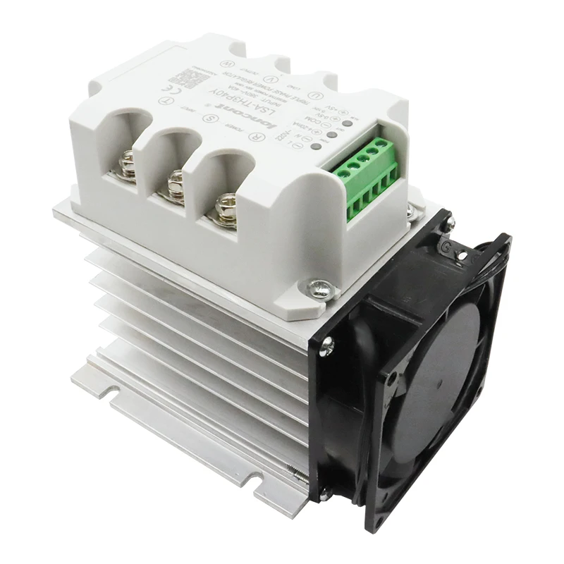 15A-40A Three-phase AC Voltage Regulating Module With Heat Sink And Fan Power Regulator Thyristor Solid State Relay Dimming