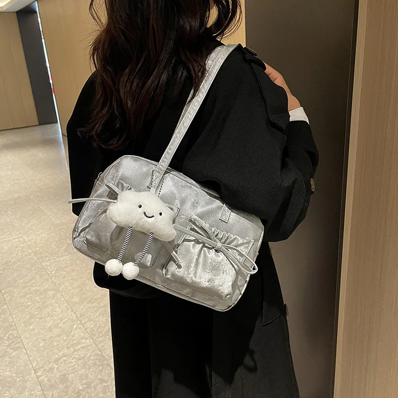 

1 Piece Student Girl Fashion Shoulder Bag Creative Design Korean Chic Tote Bag Cute Large Capacity Cosmetic Handbag for Women