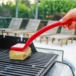 Barbecue Grill Cleaning Brush Bristle Free-Durable Scraper Tools  Cast Iron Stainless-Steel Grates Barbecue Cleaner