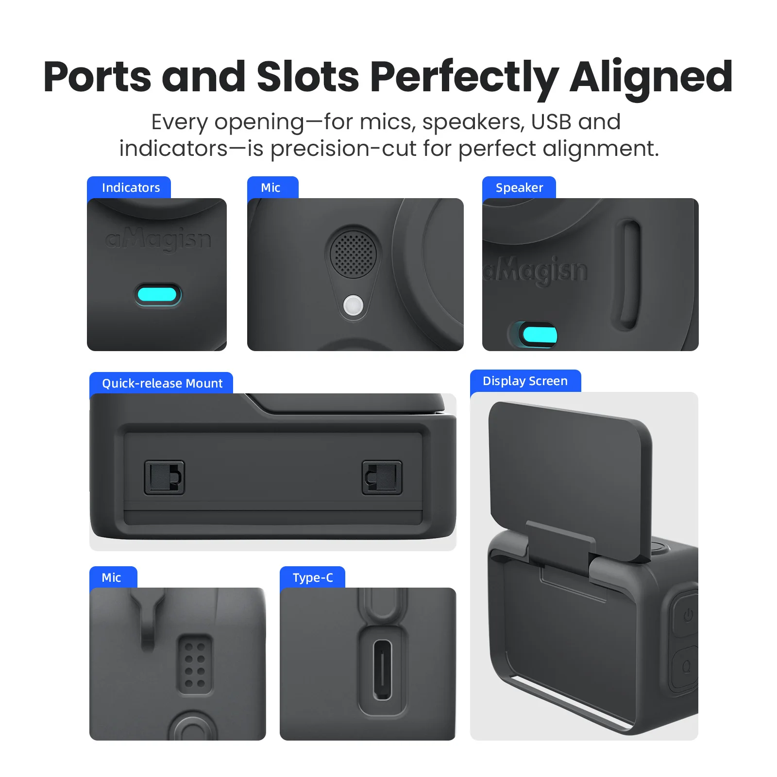 aMagisn for Insta360 GO Ultra Silicone Protective Case , All-round Protection Shell Scratch-resistant & Shock-resistant Case