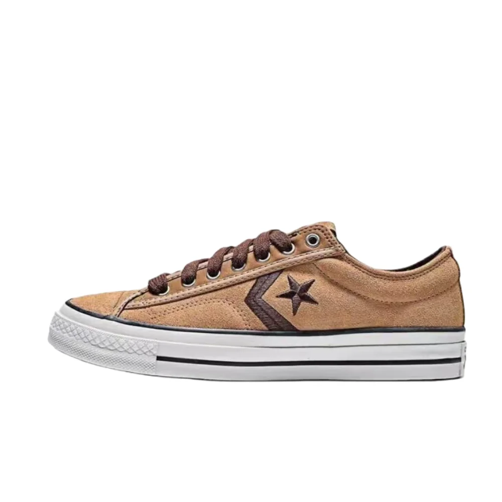 Converse Star Player 76 Unisex Low-Top Sneakers  Brown, Soft Cushioning, Non-Slip Outsole, Durable & Versatile A14586C